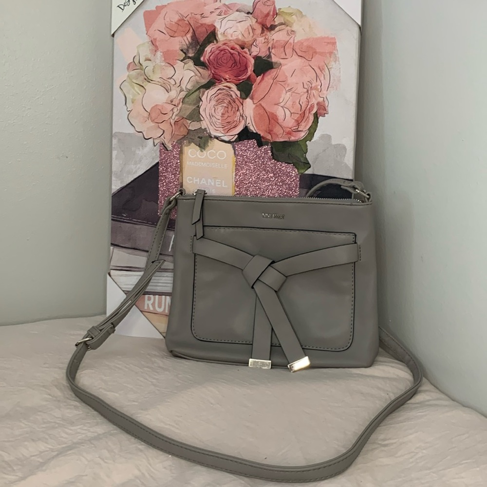 EUC Grey Nine West Crossbody Handbag